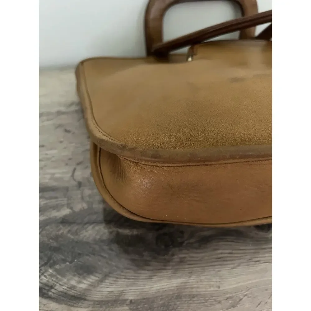 Vintage Coach Bonnie Cashin Watermelon Kisslock Tote Talon Zip Bag 0497 Tan